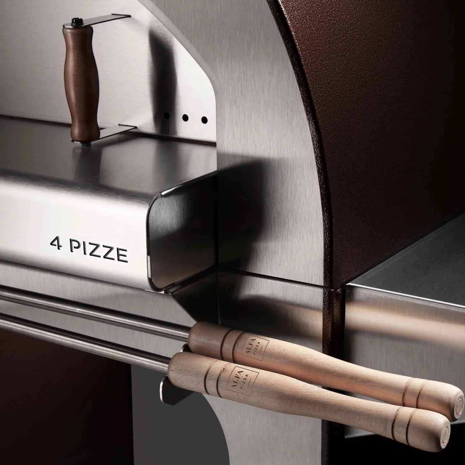 Alfa FX4P-LRAM-T 4 Pizze 31-Inch Countertop Wood-Fired Pizza Oven - Image 5