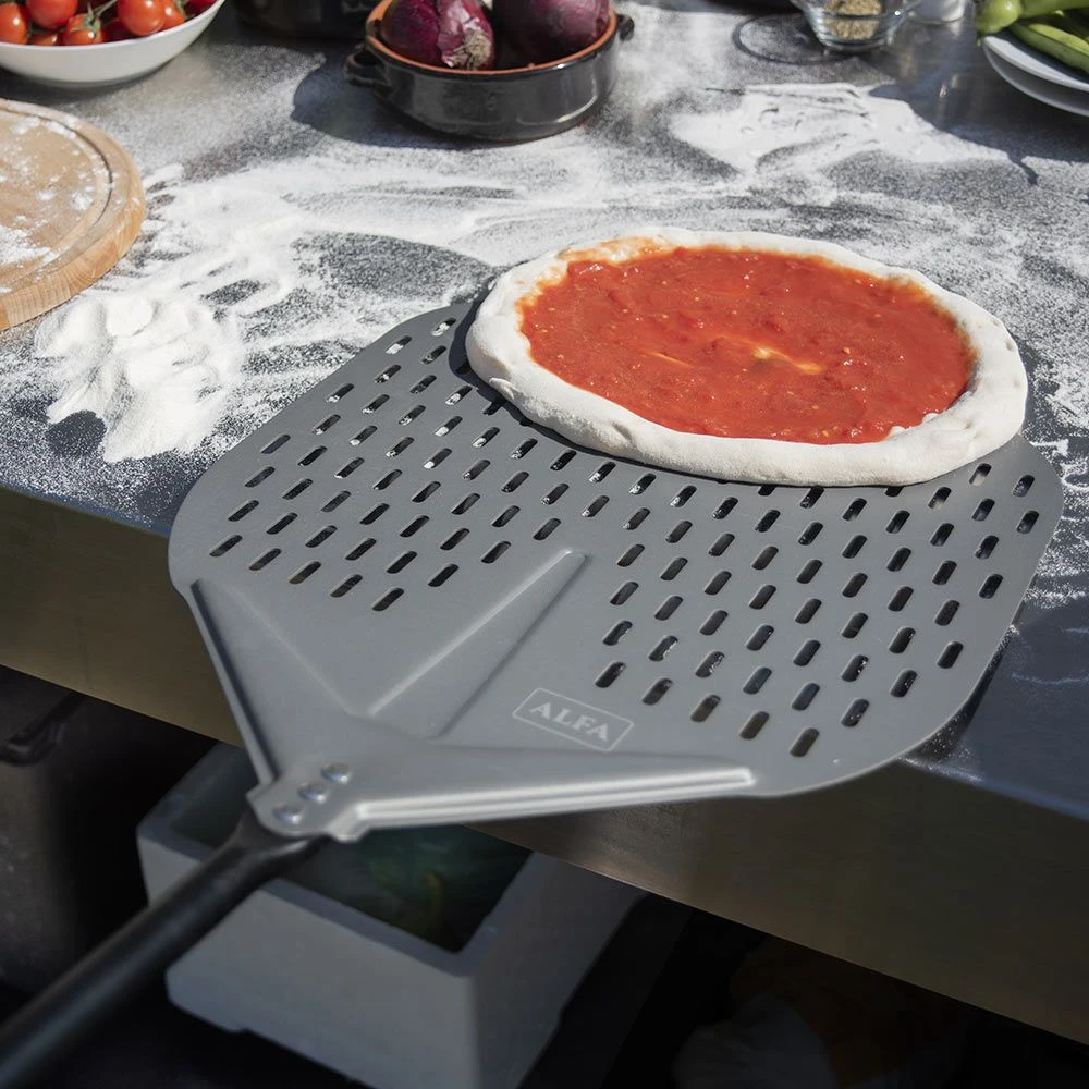 Alfa AC-4PSET48 48-Inch Large Pizza Peel, Turner, Brush, And Rake - Image 4
