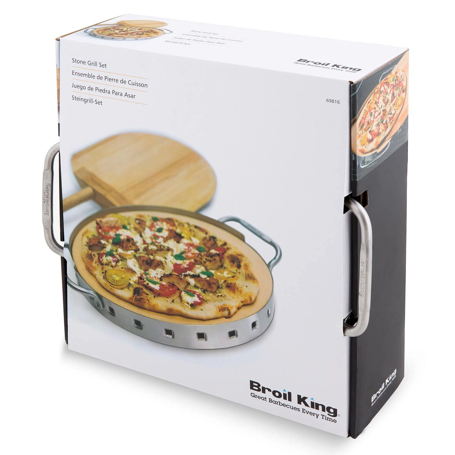 Broil King 69816 Stainless Steel Imperial Pizza Stone Grill Set - Image 5