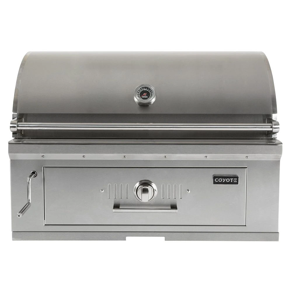 Coyote Stainless Steel Built-In Charcoal Grill, 36-Inch (C1CH36)