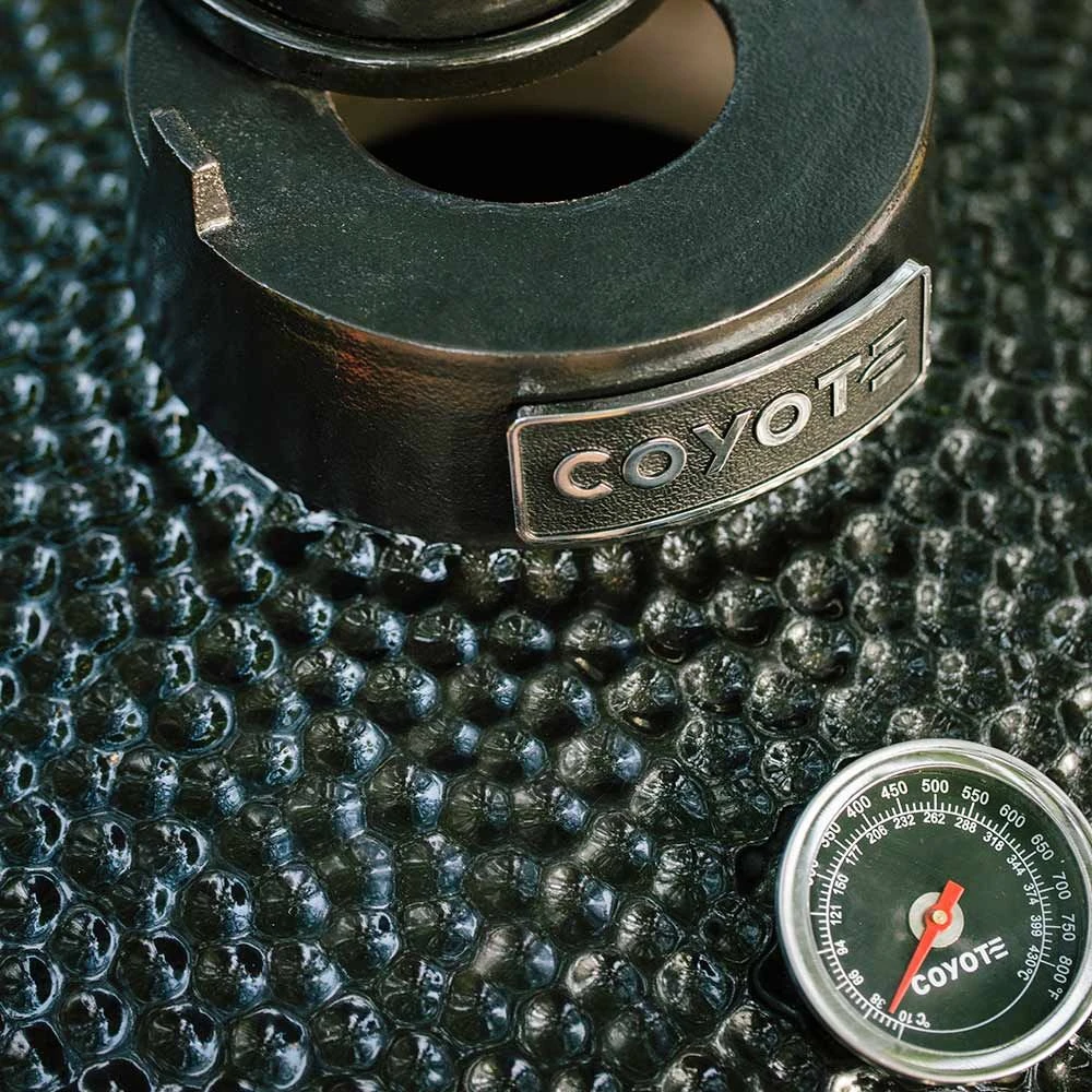 Coyote Ceramic Asado Smoker With Wheeled Stand & Side Shelves (C1CHCS-FS) - Image 5