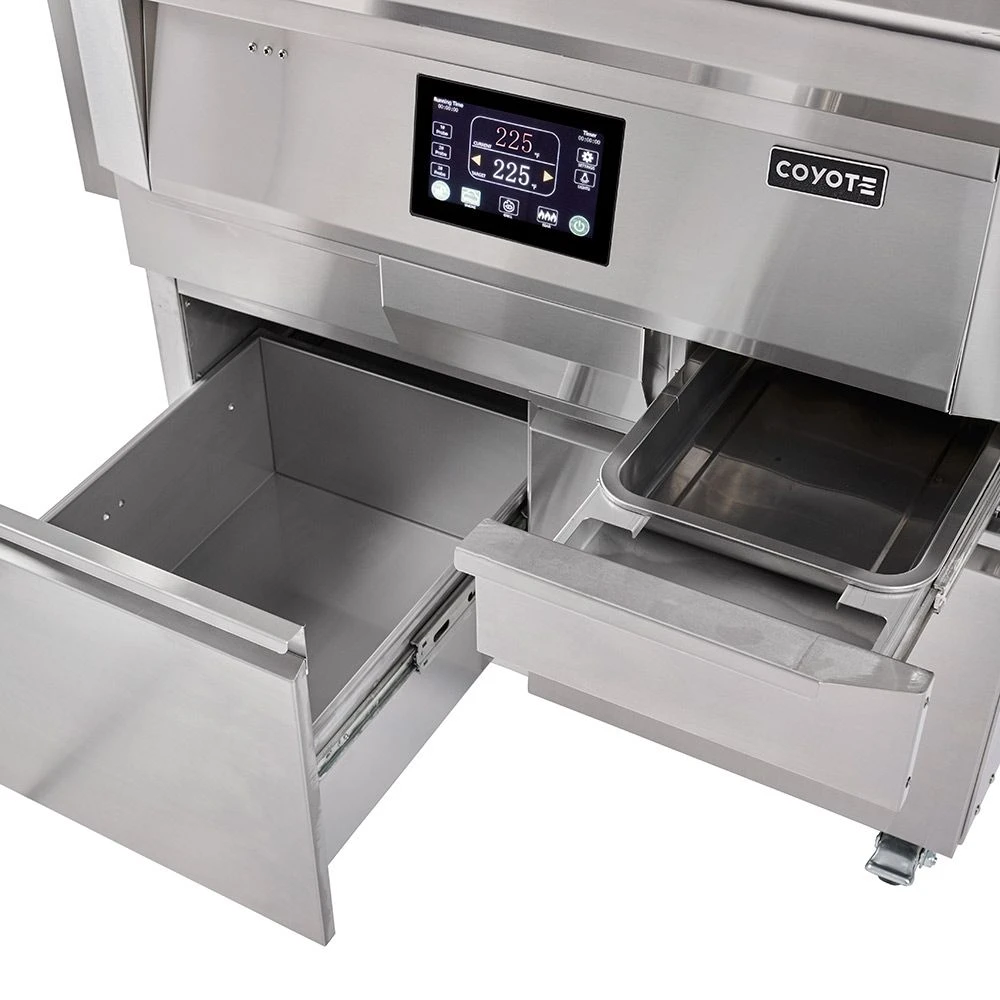 Coyote Stainless Steel Freestanding Pellet Grill, 28-Inch (C1P28-FS) - Image 6