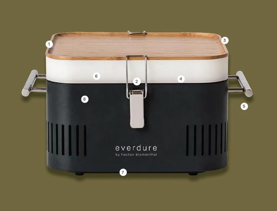 Everdure HBCUBE Cube Portable Charcoal Grill, 15-Inches - Image 4