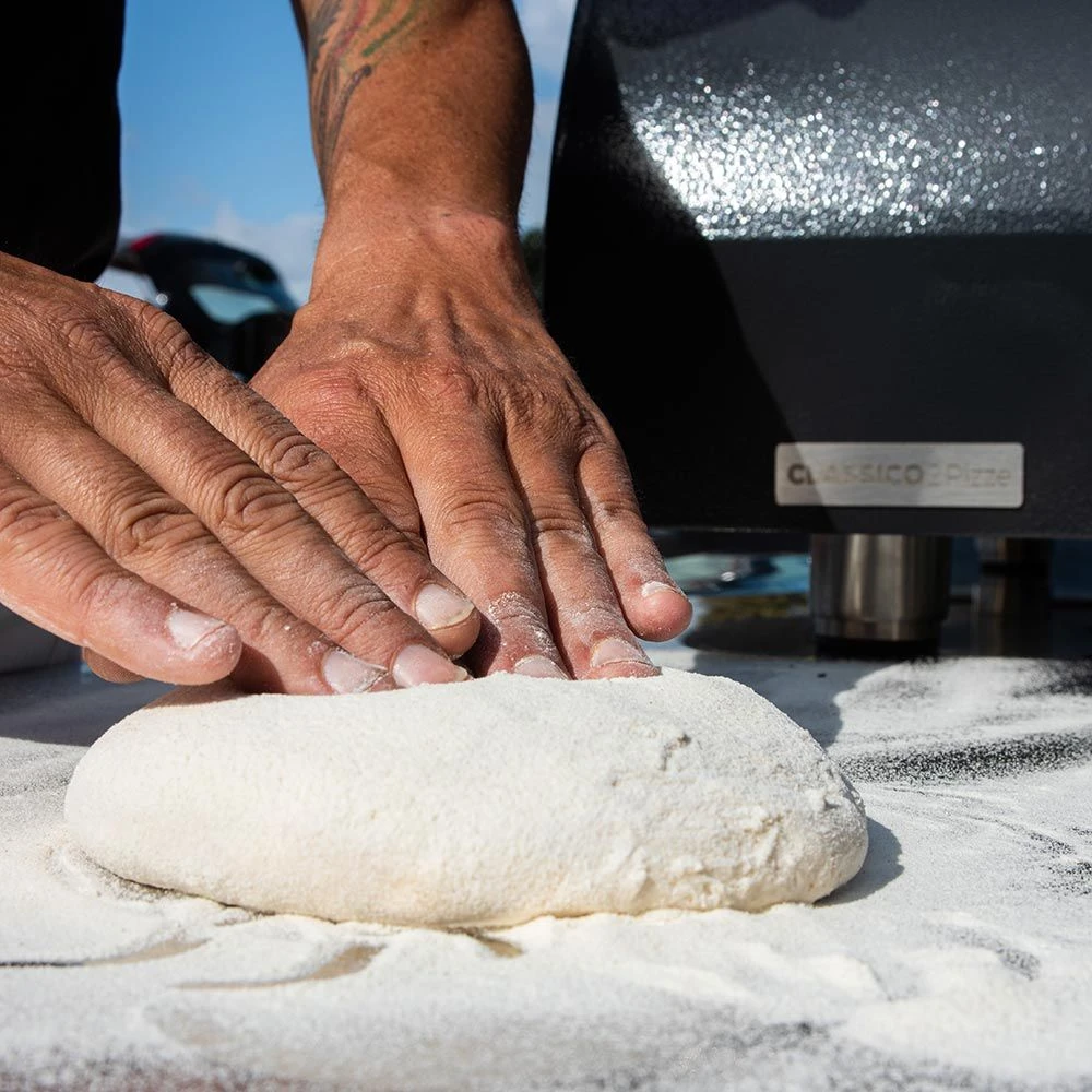 Alfa 2 Pizze 38-Inch Ardesia Gray Gas Pizza Oven On Black Cart - Image 5