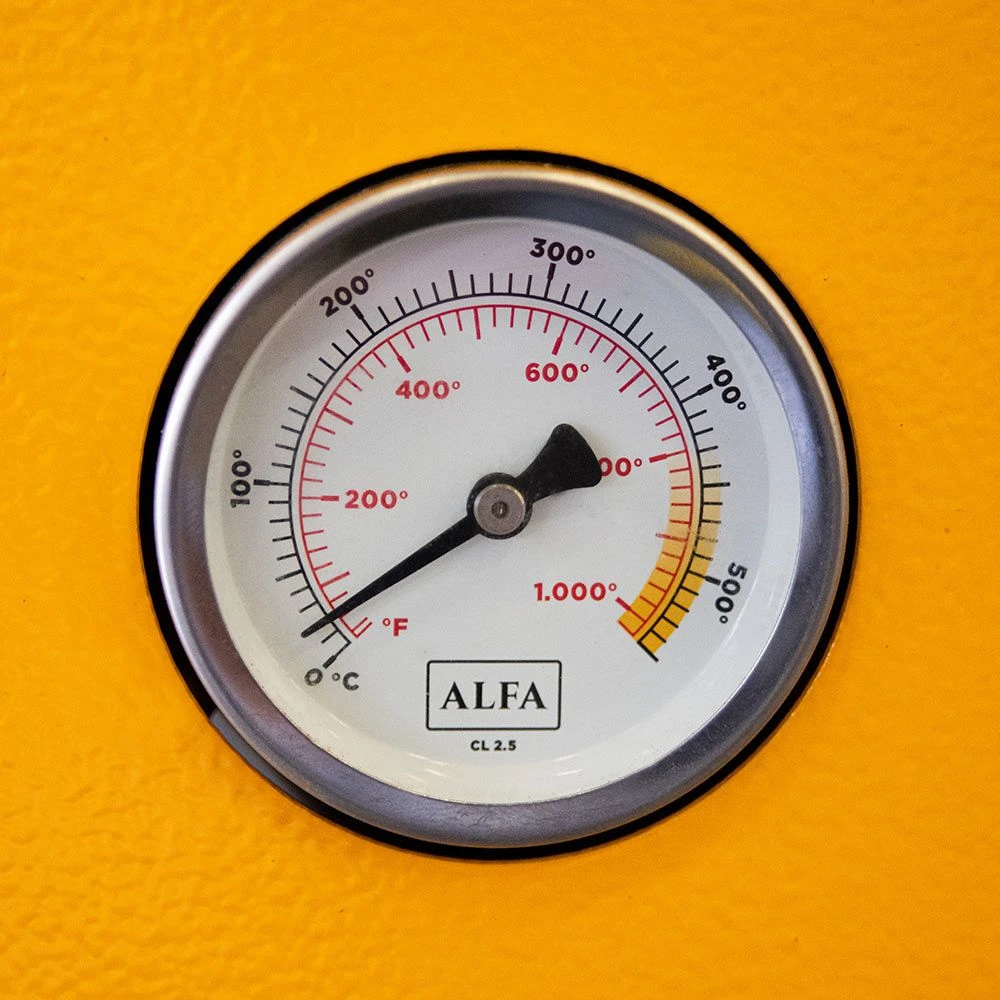 Alfa 2 Pizze 38-Inch Gas Pizza Oven On Black Cart - Image 2