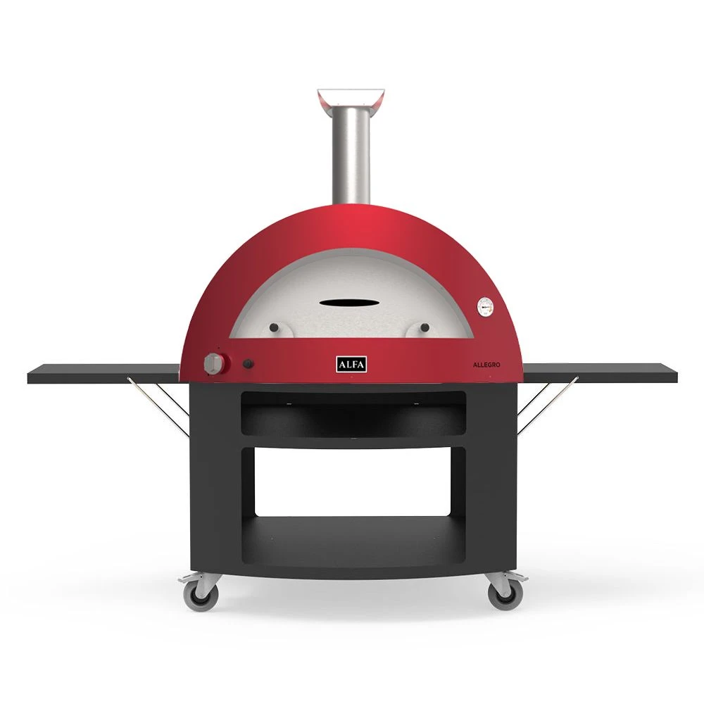 Alfa 5 Pizze 47-Inch Gas Pizza Oven On Black Cart - Image 5