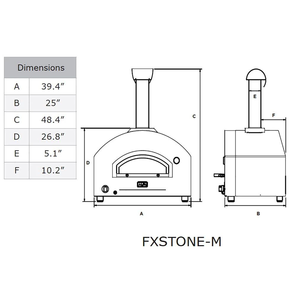 Alfa Stone Medium 40-Inch Countertop Gas Pizza Oven - Image 6
