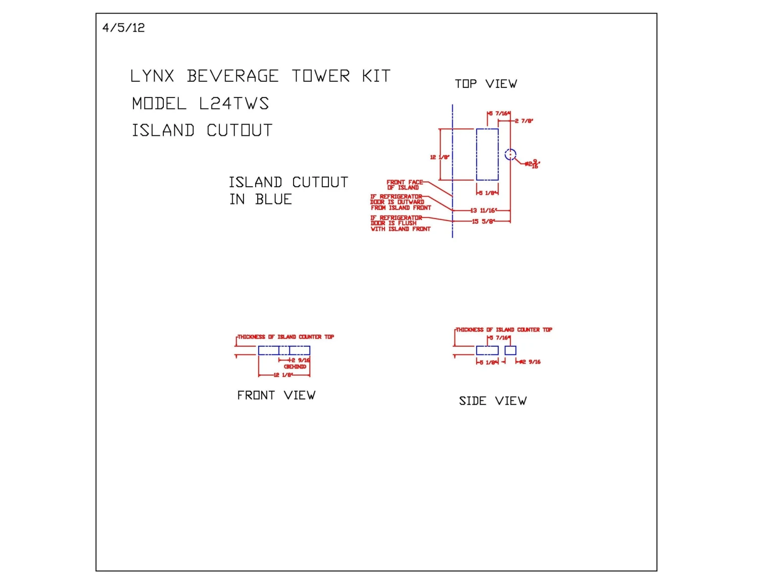 Lynx L24TWD Double Tap Tower Kit For Kegerator - Image 3