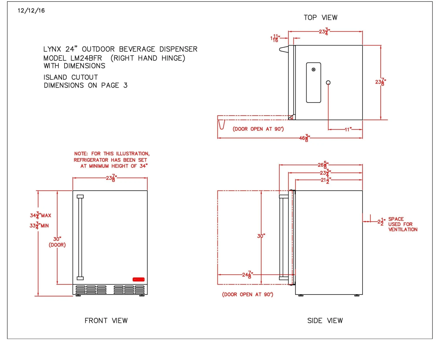 Lynx LM24BF-1 Stainless Steel Outdoor Kegerator With No Tap, 24-Inch - Image 2