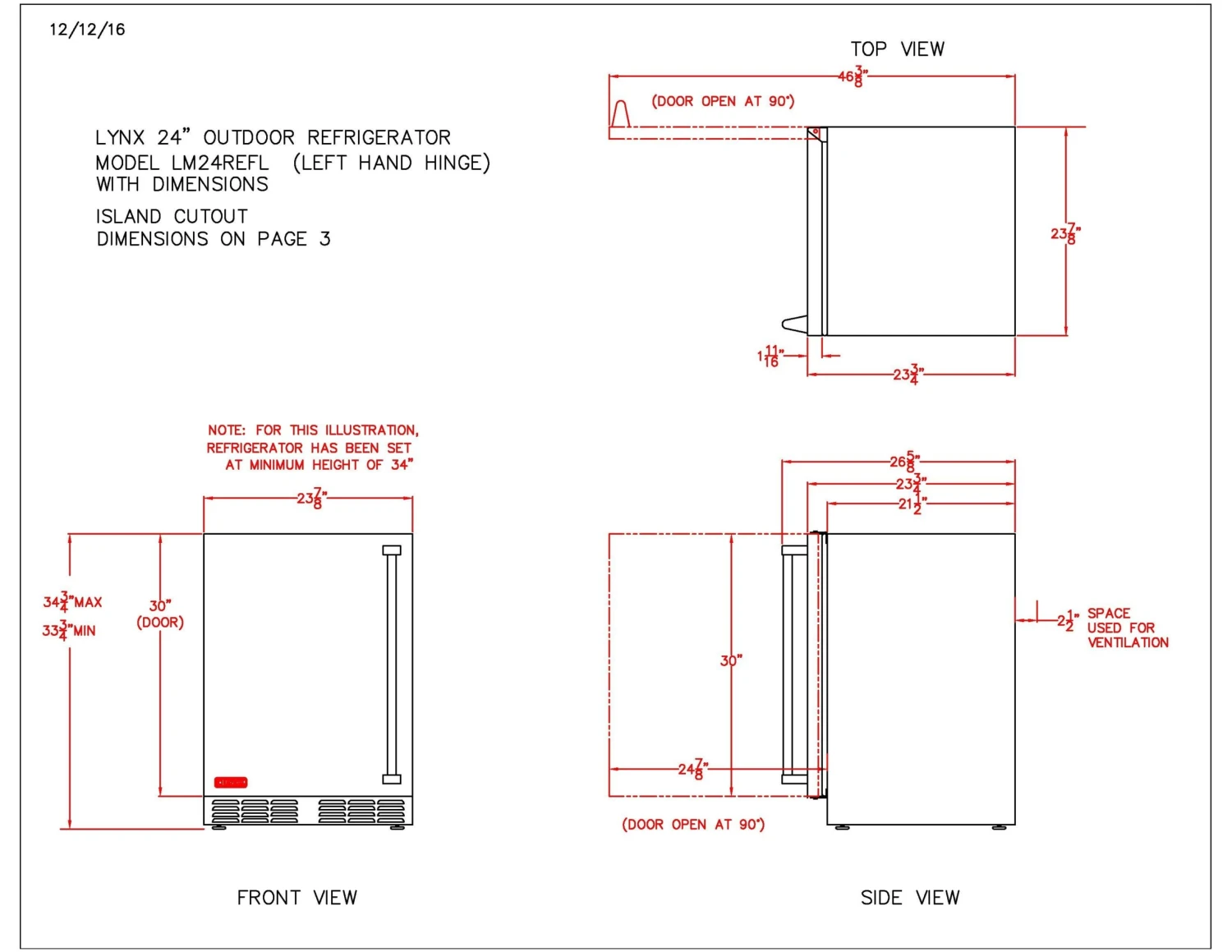 Lynx LN24REF Stainless Steel Outdoor Refrigerator, 24-Inch - Image 4
