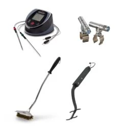 Napoleon Ultimate Grill Essentials Accessory Bundle, Bluetooth Thermometer, LED Light Kit, Grid Brush And Grid Lifter