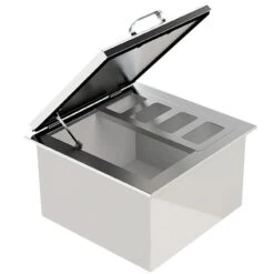 The Outdoor GreatRoom Company 25ICEBIN Drop In Ice Bin Cooler With Condiment Tray, 25-Inch