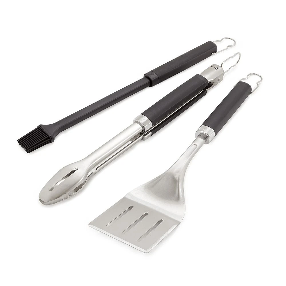 Weber Precision Grill Tongs, Spatula And Brush Set (WEB-6772)