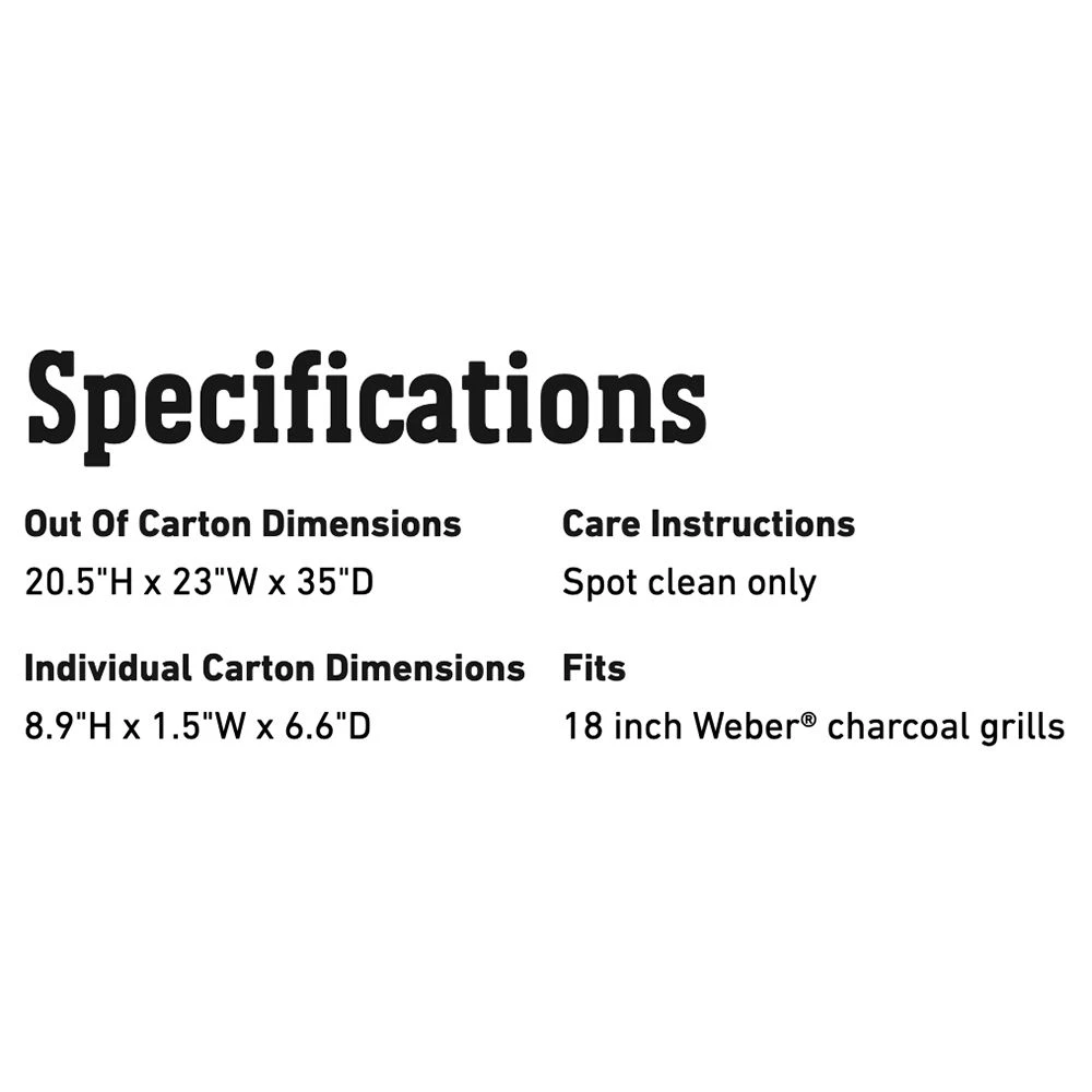 Weber Grill Cover For 18-Inch Charcoal Grills (WEB-7175) - Image 2