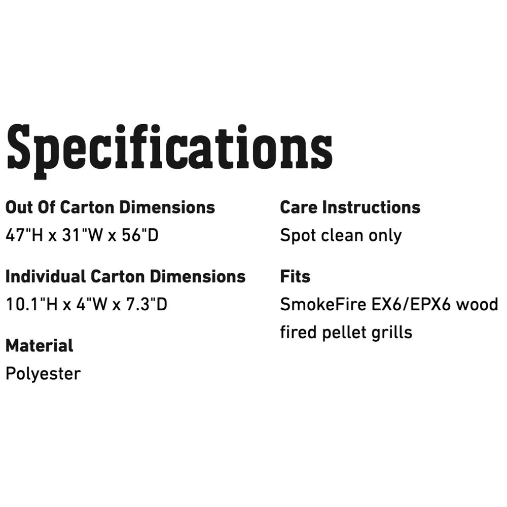 Weber Premium Grill Cover For SmokeFire EX6/EPX6 Grills (WEB-7191) - Image 4